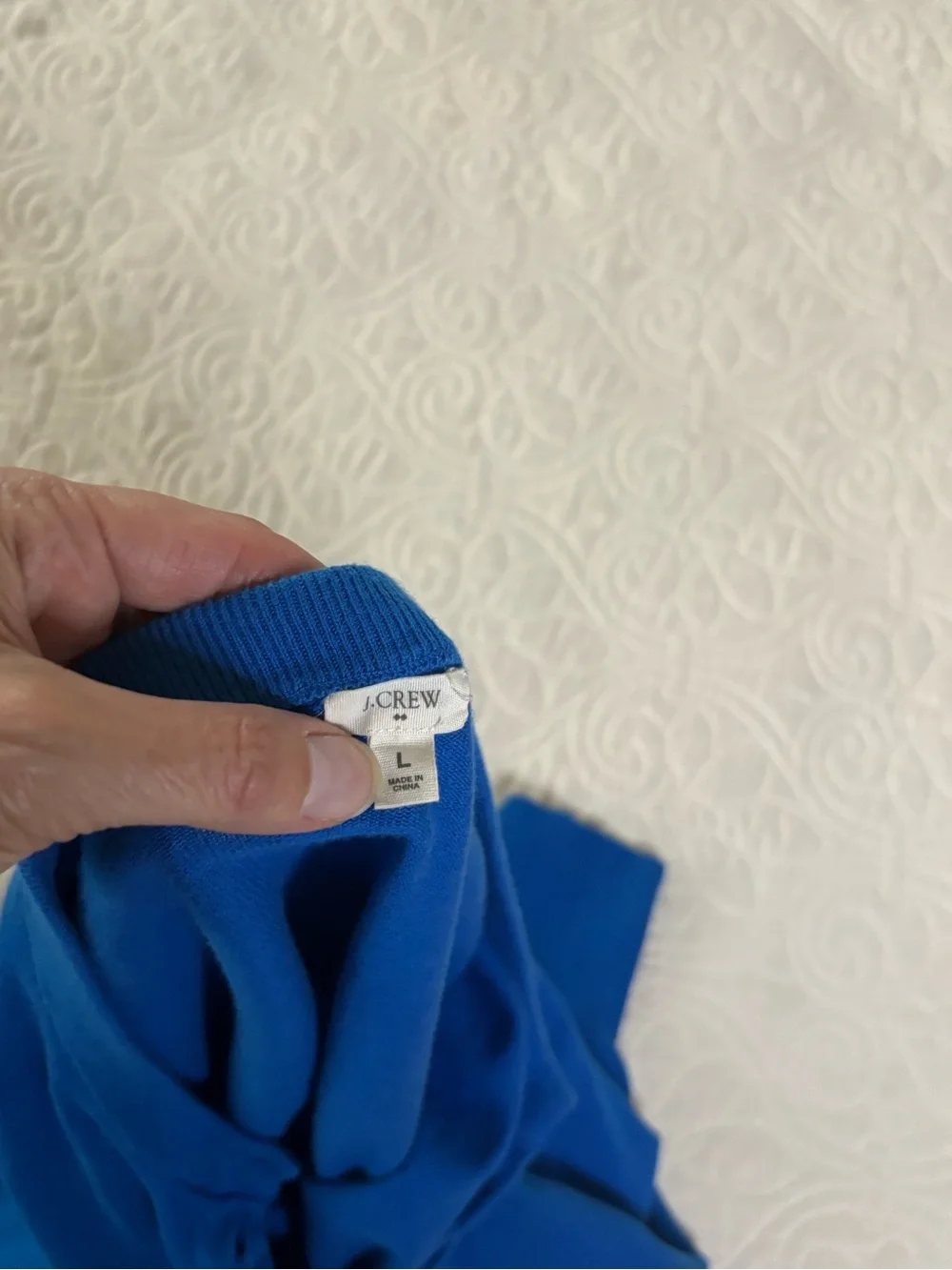 J. Crew Royal Blue Crewneck Button-Front Cardigan